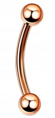 Banan Kolczyk do Ucha, Brwi z Kuleczkami SS316L 1,2/6-10/3+3 mm