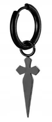 Kolczyk Do Ucha HUGGIE Krzyż Krzyżyk Miecz STAL Punk Gothic Rock