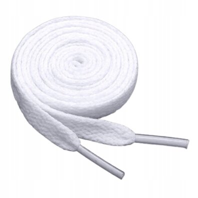 Sznurówki sznurowadła płaskie 8 mm 100 cm biały