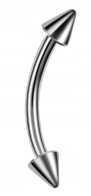 Banan Kolczyk do Ucha, Brwi ze Stożkiem SS316L 1,2/6-10/3 mm