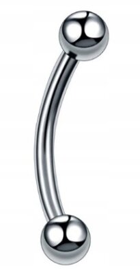 Banan Kolczyk do Ucha, Brwi z Kuleczkami SS316L 1,2/6-10/3+3 mm