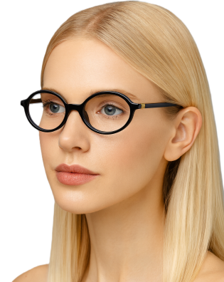 Eleganckie okulary zerówki – czarno-złote, styl retro vintage, unisex
