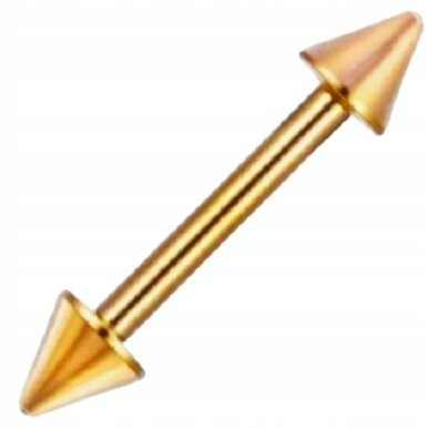 Sztanga Klasyczna ze Stożkami Kolczyk do Ucha, Nosa, Brwi 1,2/6-10/3+3 mm