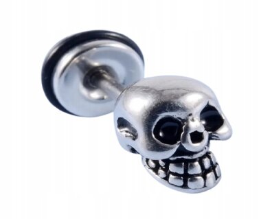 Kolczyk do Ucha Trupia Czaszka Punk Gothic