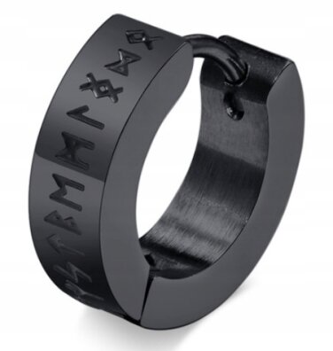 Viking Norse Kolczyk Okrągły Ze Stali Punk Gothic