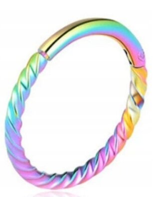 Kolczyk do Nosa Ucha Kółeczko Clicker Twist SS316L