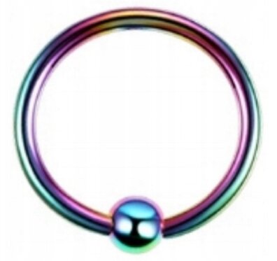 Kolczyk do Nosa, Ucha SEPTUM Kuleczka Zamknięta w Środku SS316L 1,2/6-10/3 mm