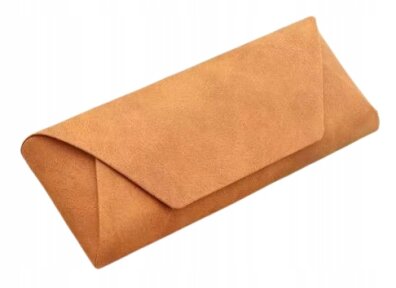PUDEŁKO ETUI POKROWIEC NA OKULARY JASNY BRĄZ W STYLU VINTAGE