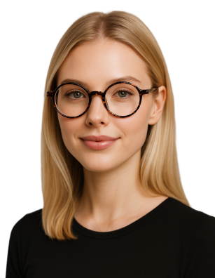 Tortoise okrągłe okulary zerówki retro unisex – lekkie oprawki, BLUE-LIGHT