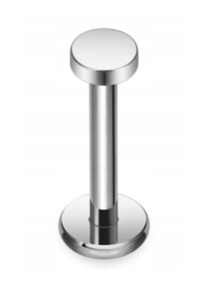 Tytanowy Kolczyk Labret PIERCING kształt Koła HELIX Lobe 1,2/6-10/4 MM