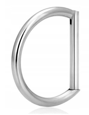 Tytanowy Kolczyk Clicker PIERCING w kształcie litery D HELIX Lobe 1,2/8-10
