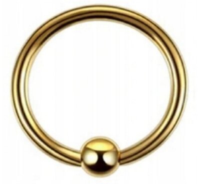 Kolczyk do Nosa, Ucha SEPTUM Kuleczka Zamknięta w Środku SS316L 1,2/6-10/3 mm