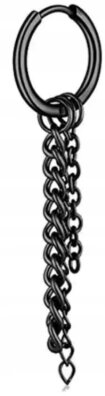 Kolczyk Do Ucha HUGGIE Łańcuszek Gothic Punk STAL