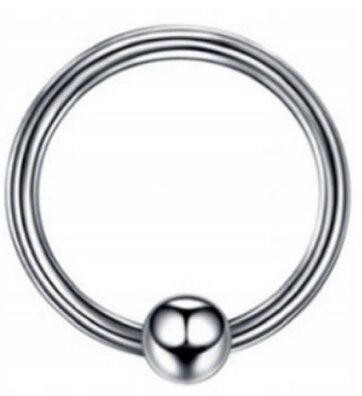 Kolczyk do Nosa, Ucha SEPTUM Kuleczka Zamknięta w Środku SS316L 1,2/6-10/3 mm