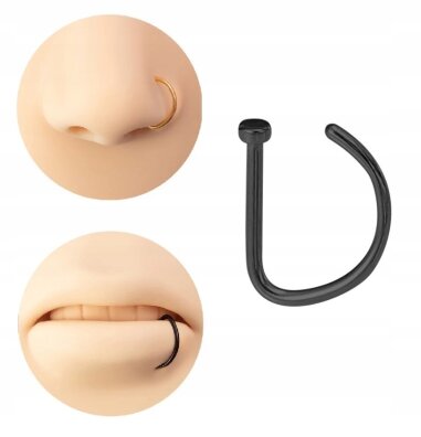 Fake septum U Kolczyk do Nosa Stal Ring Punk