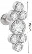LABRET Śliczny Kolczyk z Cyrkoniami SS316L 1,2/8 (2)