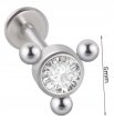 LABRET Śliczna Cyrkonia z Kuleczkami SS316L 1,2/8 (2)