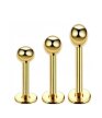 Labret z kuleczką Kolczyk do Wargi, Ucha, Brody 1,2/6-10/3 mm STAL (2)