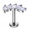 Tytanowy Kolczyk Labret PIERCING z Cyrkoniami HELIX Lobe