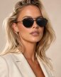 Okulary Przeciwsłoneczne Aviator Premium Black geometryczne, metalowe (2)
