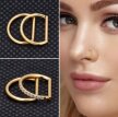 Tytanowy Kolczyk Clicker PIERCING Kształt D Cyrkonie HELIX Lobe 1,2/8-10 (4)