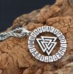 Srebrny Naszyjnik Nordic Viking Runes Łańcuszek STAL Punk Gothic (4)
