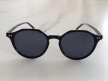 Okulary przeciwsłoneczne damskie męskie czarne okrągłe UV400 retro modne (5)