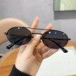 Okulary Przeciwsłoneczne Damskie Pilotki Aviator Czarne Metalowe UV400 (4)