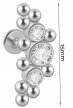 LABRET Śliczne Cyrkonie z Kuleczkami SS316L 1,2/8 (2)
