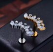 Tytanowy Kolczyk Labret PIERCING Cyrkonie ELEGANCKI HELIX Lobe (9)