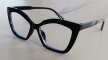Eleganckie Okulary Zerówki Antiblue Czarne designerskie typu „Cat Eye” (6)