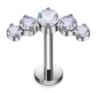 Tytanowy Kolczyk Labret PIERCING z Cyrkoniami HELIX Lobe