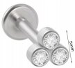 LABRET Kolczyk z Cyrkoniami SS316L 1,2/8 (2)