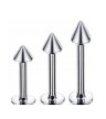 Labret ze stożkiem Kolczyk do Wargi, Ucha, Brody 1,2/6-10/3 mm STAL (2)