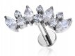 Tytanowy Kolczyk Labret PIERCING Cyrkonie ELEGANCKI HELIX Lobe