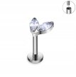 Tytanowy Kolczyk Labret PIERCING Cyrkonie ELEGANCKI HELIX Lobe (2)