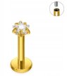 Tytanowy Kolczyk Labret PIERCING z cyrkonią Gwiazdka HELIX Lobe 1,2/6-10/3 MM (2)