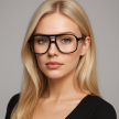 Czarne okulary zerówki retro aviator unisex – modne duże oprawki vintage (8)