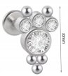 LABRET Śliczna Cyrkonia z Kuleczkami SS316L 1,2/8 (2)
