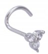 Kolczyk do nosa kwiatek cyrkonie piercing NOSTRIL