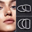 Tytanowy Kolczyk Clicker PIERCING Kształt D Cyrkonie HELIX Lobe 1,2/8-10 (4)