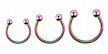 Podkówka Kolczyk do Nosa, Ucha, Wargi z Kuleczkami SS316L 1,2/6-10/3+3 mm (2)