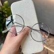Okulary Zerówki Okrągłe Srebrne Metalowe Lenonki Damskie Męskie Unisex (5)