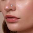 Tytanowy SREBRNY Kolczyk do Nosa z Cyrkonią NOSTRIL PIERCING 0,8/7/2-3 (5)