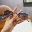 Okulary Przeciwsłoneczne Złote Retro Vintage UV400 Unisex (4)