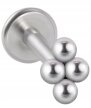 LABRET Śliczny Kolczyk z Kuleczkami SS316L 1,2/8