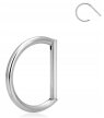 Tytanowy Kolczyk Clicker PIERCING w kształcie litery D HELIX Lobe 1,2/8-10 (2)