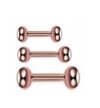 Sztanga Klasyczna z Kuleczkami Kolczyk do Ucha, Nosa, Brwi 1,2/6-10/3+3 mm (2)