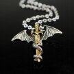 Smok samuraj Miecz naszyjnik Viking Amulet (3)