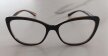 Okulary Zerówki damskie cat-eye czarno-brązowe eleganckie (4)